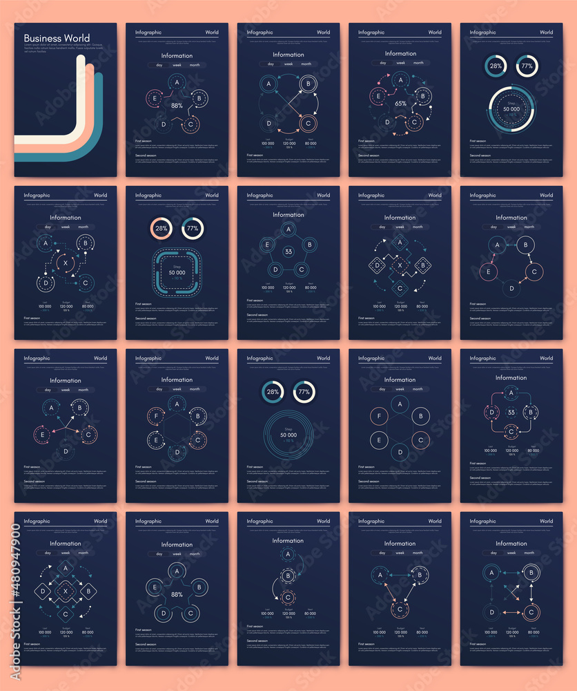 Obraz premium Vector graphics infographics with mobile phone. Template for creating mobile applications, workflow layout, diagram, banner, web design, business reports
