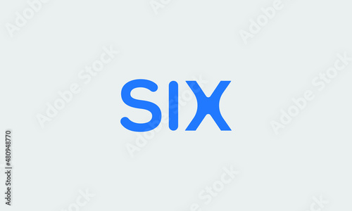Bold number SIX in letters - Initial vector design - Premium Icon, Logo vector