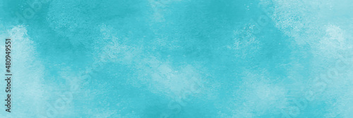 Blue acrylic and watercolor textures on white paper background. Paint leaks and ombre effects.