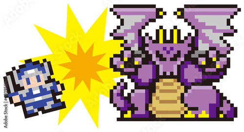 RPG風ドット絵　ボス戦