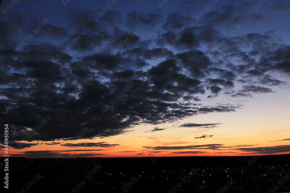 Obraz premium Multicolored sunset sky