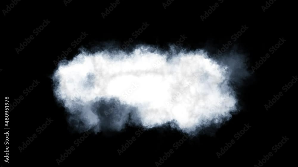 4k White Cloud Loop on Black Background 4k White Cloud Loop on Black Background