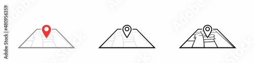 local pin icon. Design set.