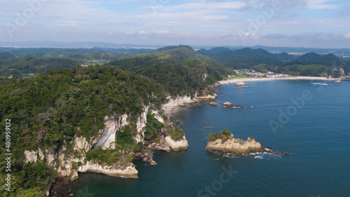 《宮城県・東松島》嵯峨渓の空撮