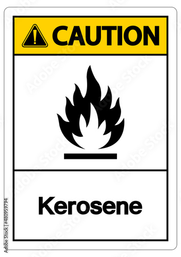 Caution Kerosene Symbol Sign On White Background