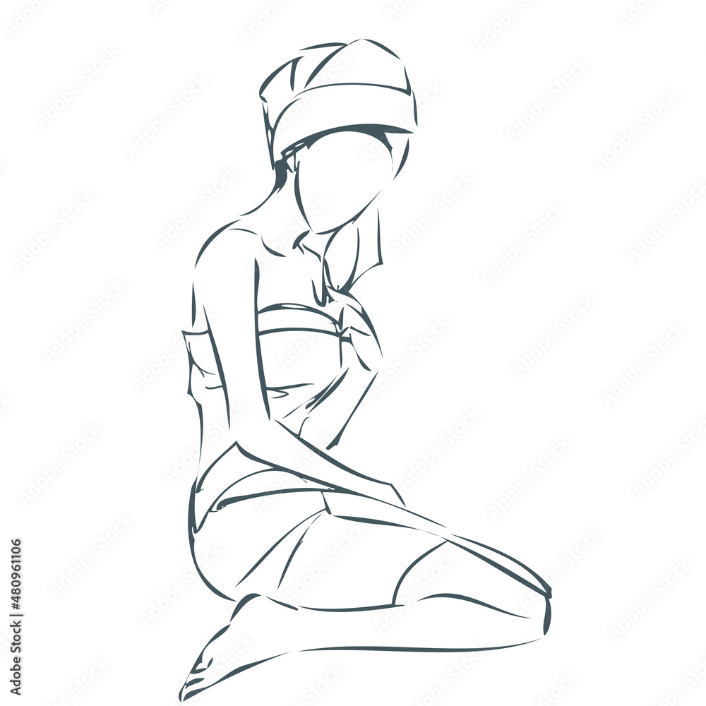 Logo for cosmetology, spa salon, beauty salon. Outline, silhouette, contour. Logo for cosmetology, spa salon, beauty salon. Outline, silhouette, contour.