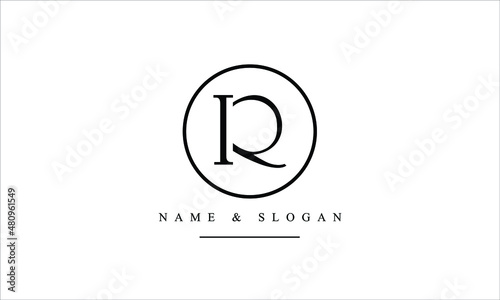 RI, IR, R, I abstract letters logo monogram