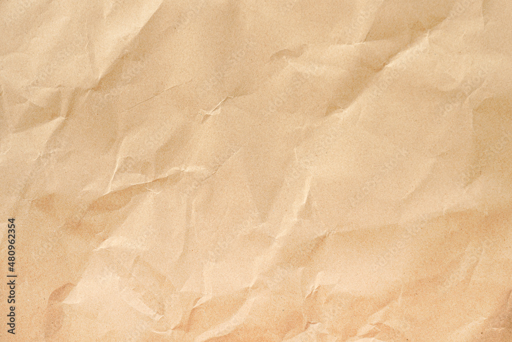 Obraz premium Brown crumple recycle paper background