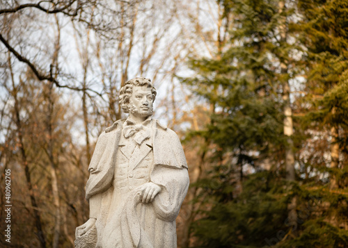 statue of the Russian poet Alexander Pushkin 