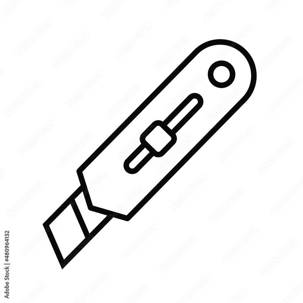 Cutter knife outline icon Cutter knife outline icon