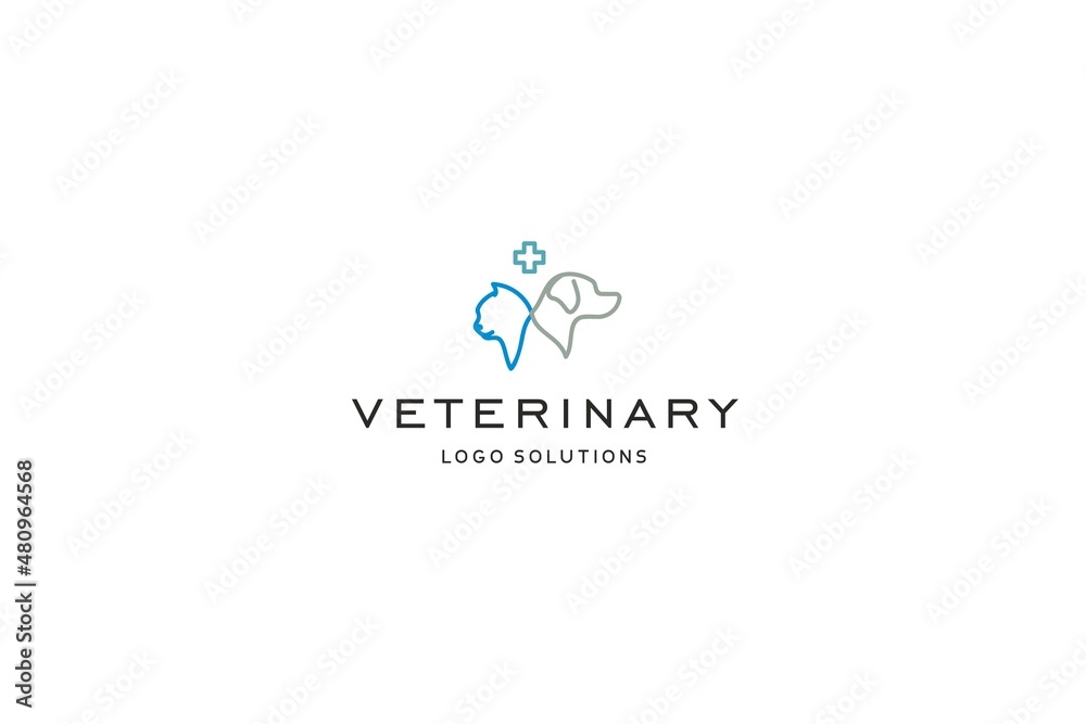 Veterinary template minimalist logo solution Veterinary template minimalist logo solution