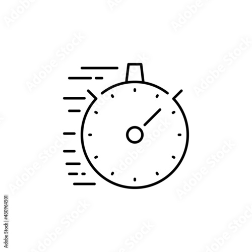 Multiporpuse guage black corcle Icon. Simple element time and timer speed vector icon.
