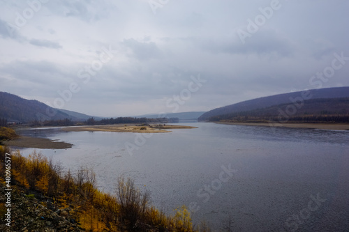 Fototapeta Naklejka Na Ścianę i Meble -  Mountain river in the northern part of the Trans-Baikal Territory