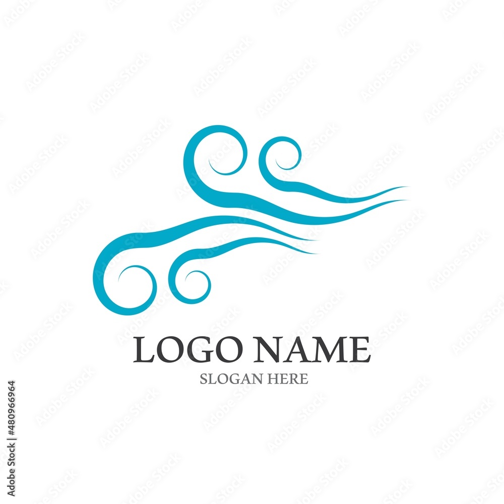 Naklejka premium Wind icon vector illustration design