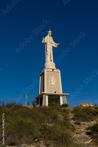 the Statue of Christ at the Santa Eulalia monastery in the Sierra de Espuna mountains of Murcia photo