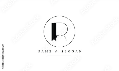 RI, IR, R, I abstract letters logo monogram