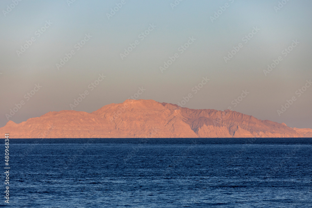 Saudi Arabia. Tyrant Island. View of the object of the territorial dispute - the Tyrant Island. Saudi Arabia. Tyrant Island. View of the object of the territorial dispute - the Tyrant Island.