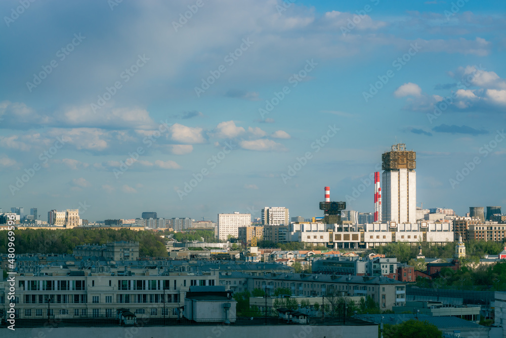 view of the Moscow house of science from the roof