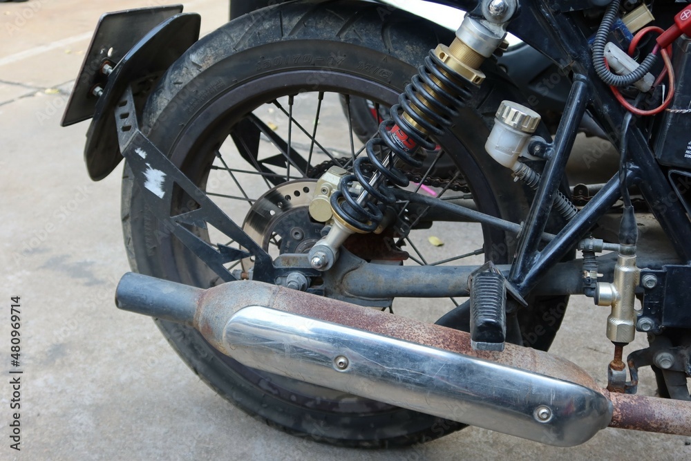 Fototapeta premium close up of motorcycle engine