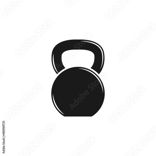 Kettlebell icon. Sport and fitness symbol on white background.