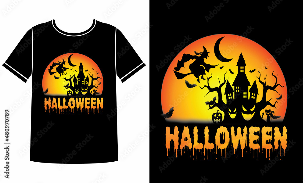 Halloween t-shirt design concept