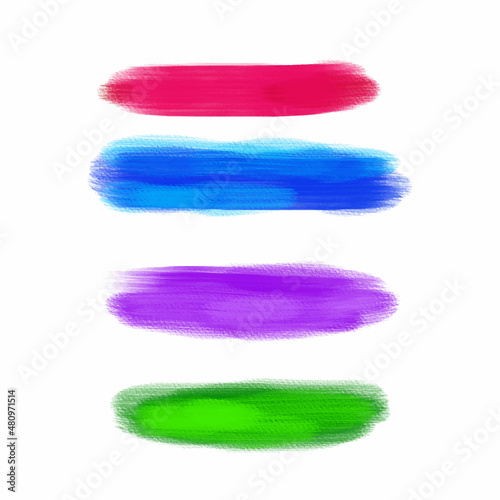 Watercolor brush stroke isolated
