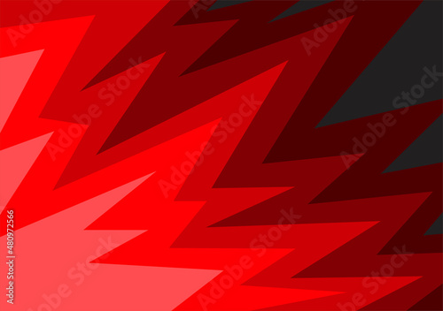 Simple background with gradient red color zigzag pattern