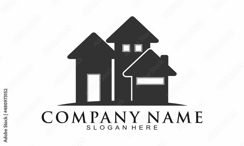 House building illustration vector logo House building illustration vector logo