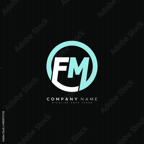 Initial Letter FM Logo - Simple Alphabet Logo