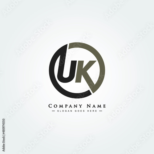Initial Letter UK Logo - Minimal Business Logo