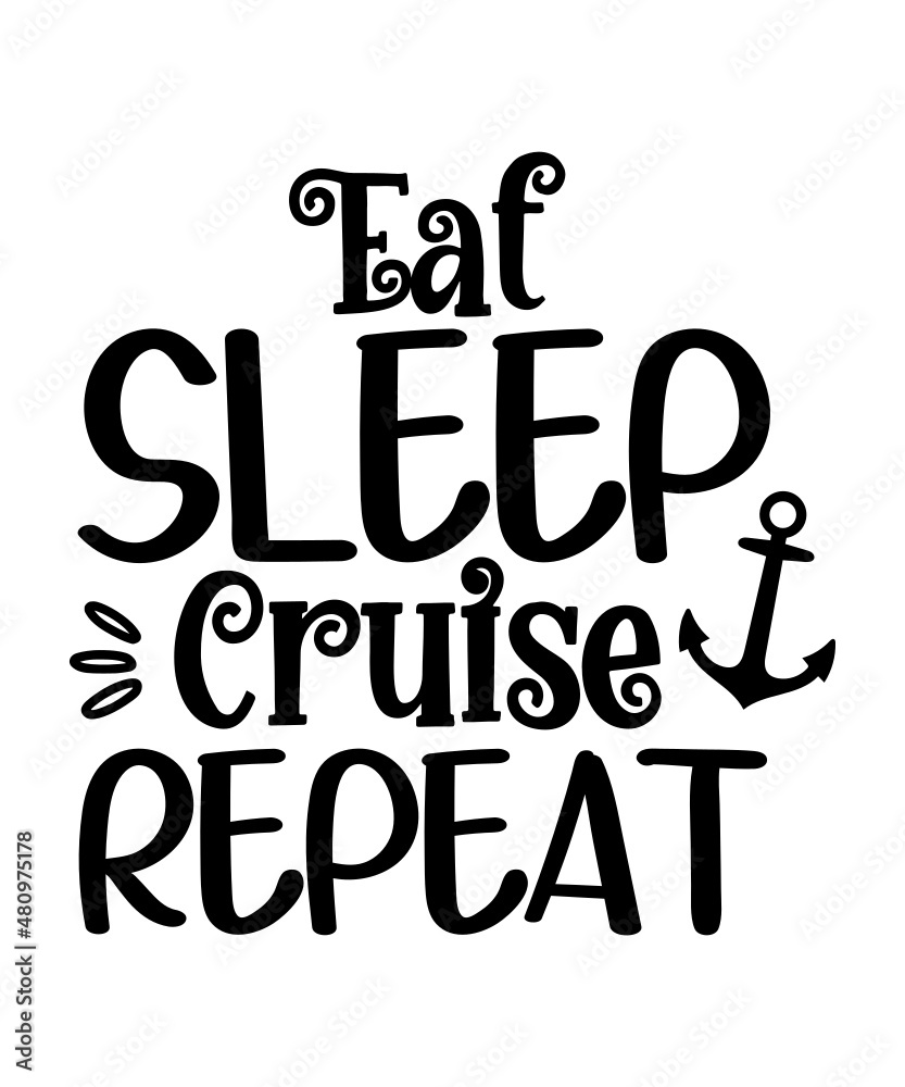 Obraz premium Cruise SVG Bundle, Vacation SVG bundle, Cruise cut file, Cruise clipart, svg files for silhouette, files for cricut, svg, dxf, eps, png