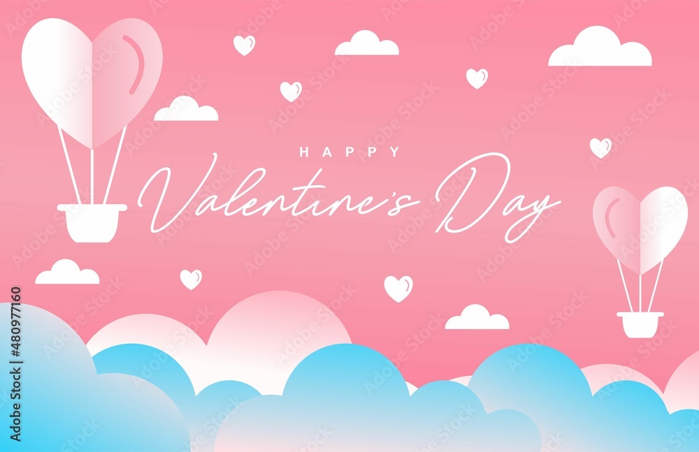 Valentines day concept background vector design template