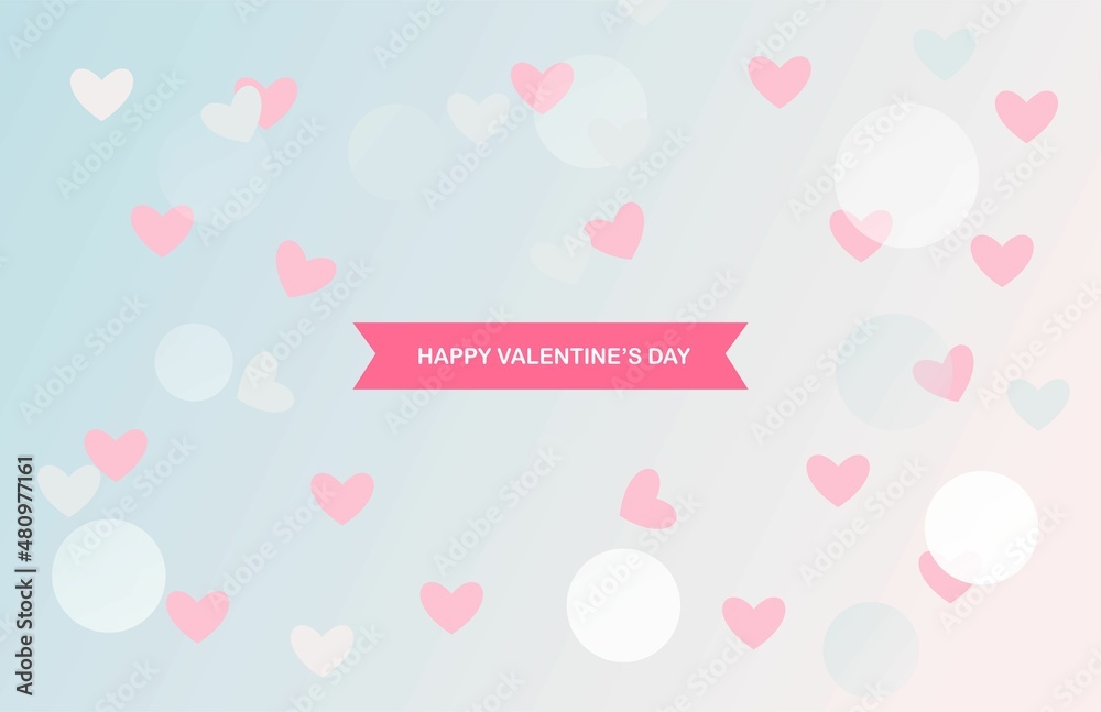 Valentines day minimal concept background design