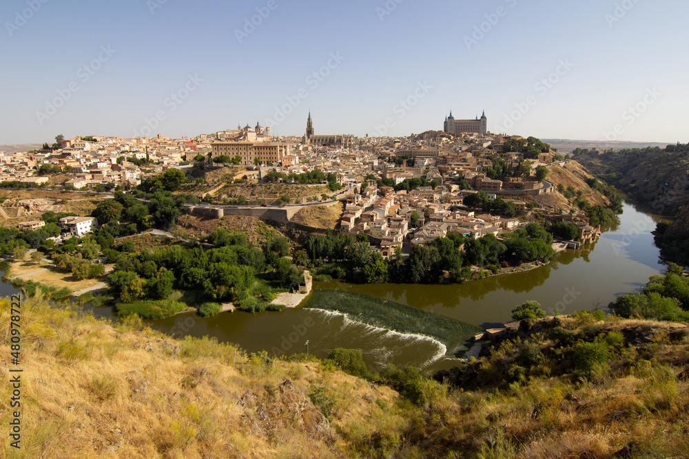 View of the medieval center of the city of Toledo, Spain