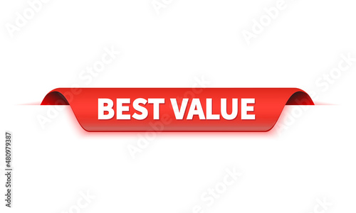 red vector banner best value