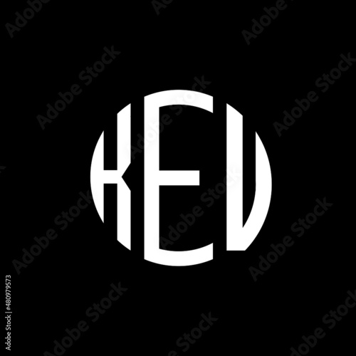 KEU letter logo design. KEU modern letter logo with black background. KEU creative  letter logo. simple and modern letter KEU logo template, KEU circle letter logo design with circle shape.  photo