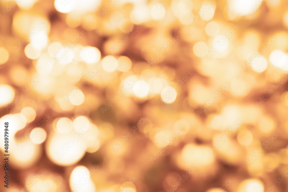 Blur bokeh orange sparkle lights background