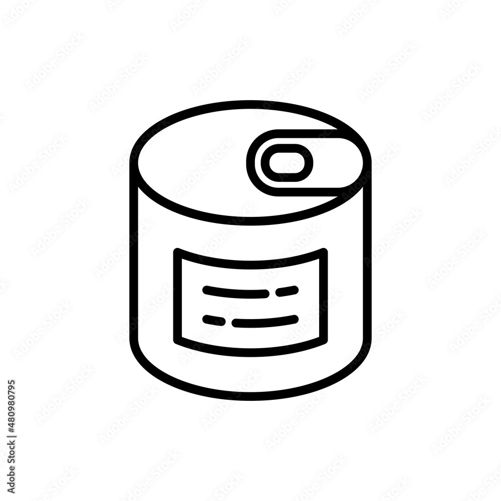 Canned food for pet thin line icon. Modern vector illustration for pet shop. Canned food for pet thin line icon. Modern vector illustration for pet shop.