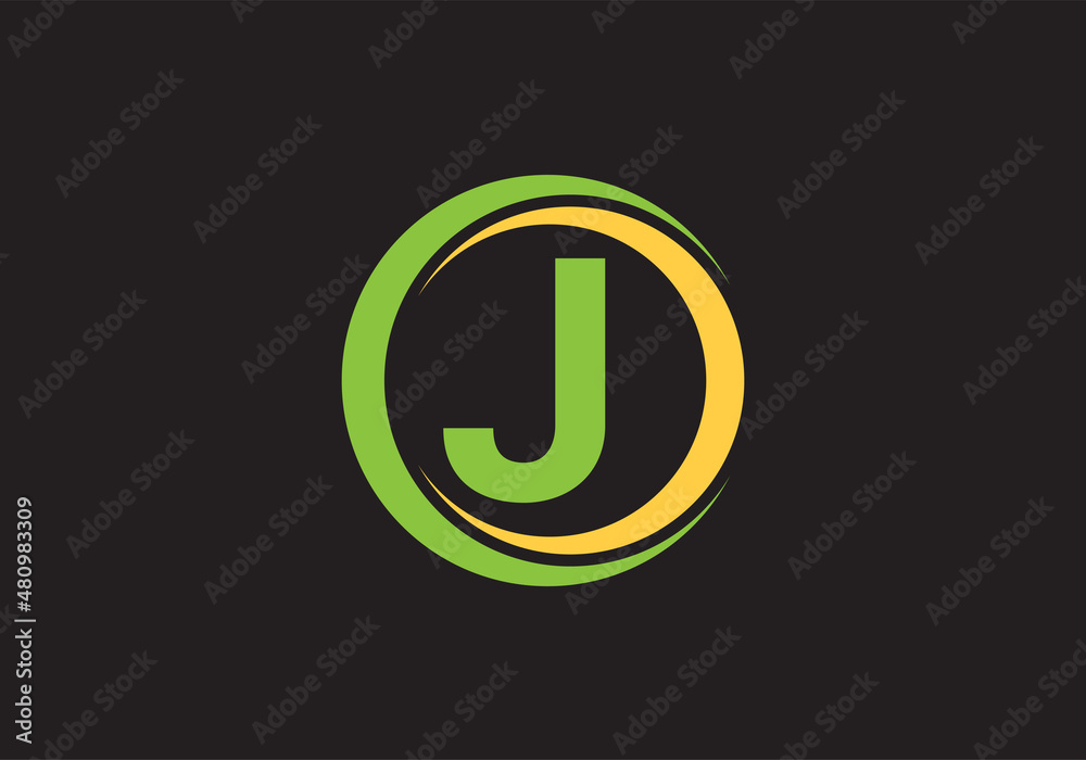 letter J rounded logo letter design vector image letter J rounded logo letter design vector image