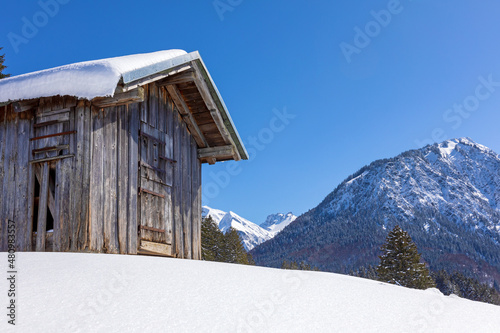 Allgäu - Winter - Stadel - Schnee - Scheune - Alpen - Oberstdorf 