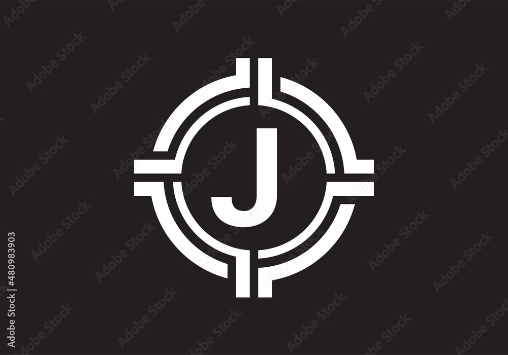 letter J rounded logo letter design vector image letter J rounded logo letter design vector image