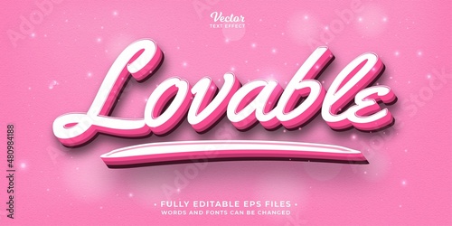 lovable text effect editable eps cc