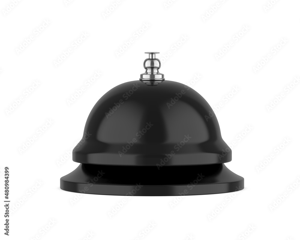 Blank Manual Push and Press Stainless Steel Call Bell for Table Desk Home Office Silver, 3d render illustration. Blank Manual Push and Press Stainless Steel Call Bell for Table Desk Home Office Silver, 3d render illustration.