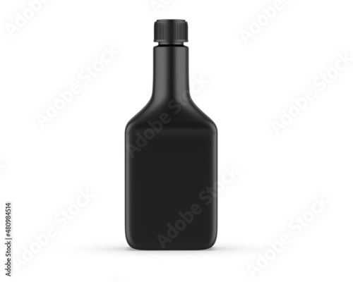 Blank plastic container with screw lid, 3d render illustration.