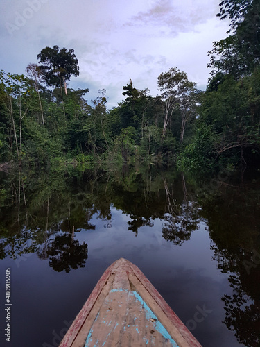 canoeing on the amazon river