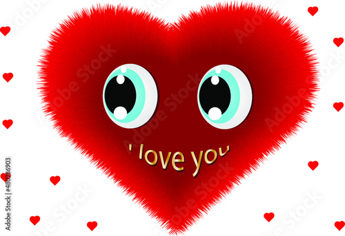 fluffy heart with recognition