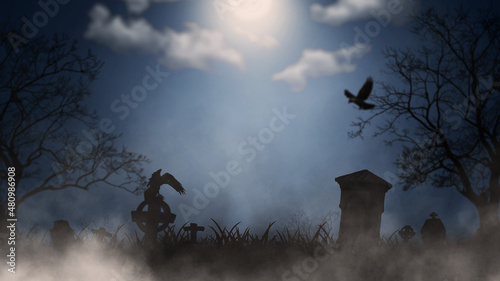 spooky halloween night