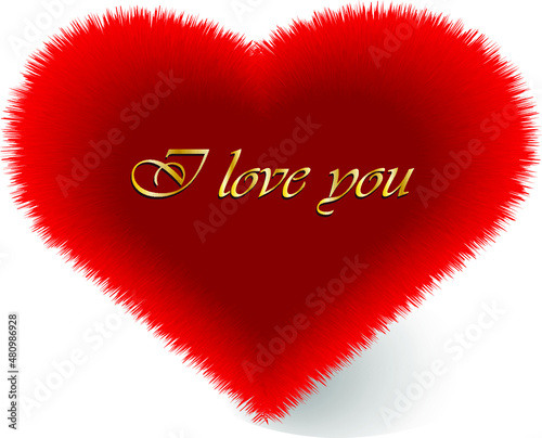 fluffy heart with recognition