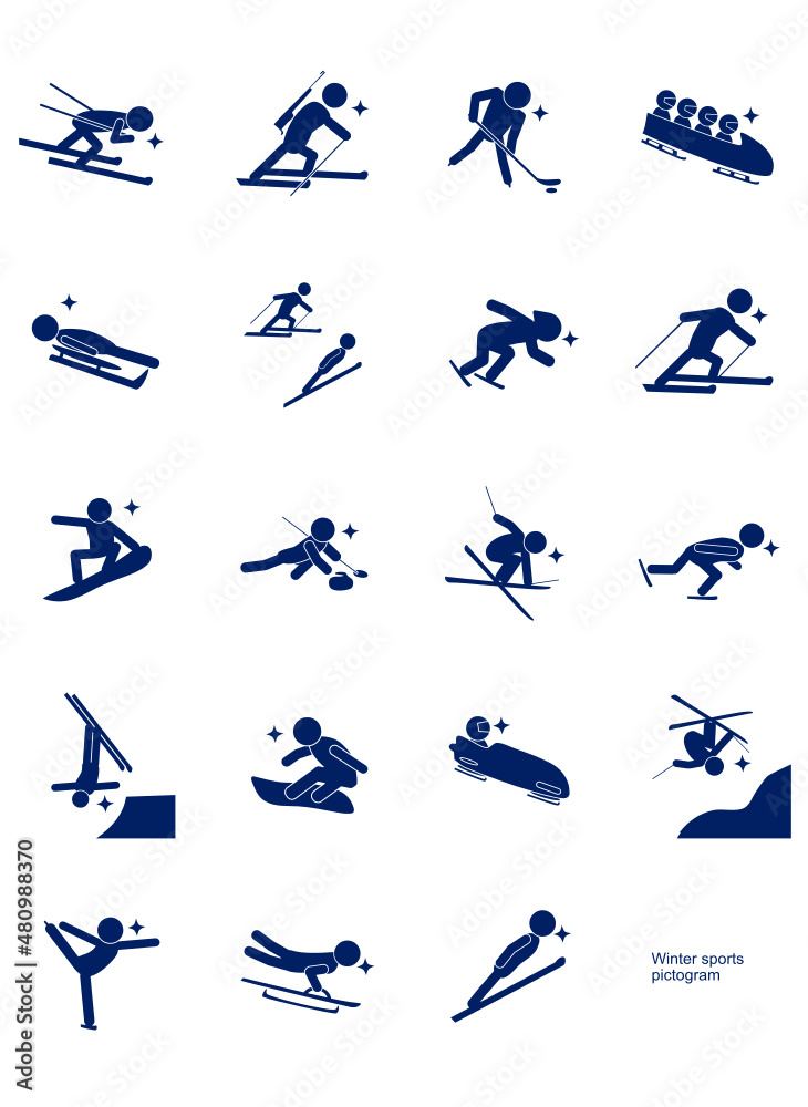 Winter sports pictogram Blue no frame ,冬のスポーツ ピクトグラム,SVG Winter sports pictogram Blue no frame ,冬のスポーツ ピクトグラム,SVG