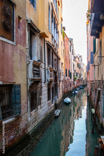 Of the the narrow canals of Venice city, Italy.